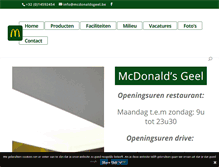 Tablet Screenshot of mcdonaldsgeel.be